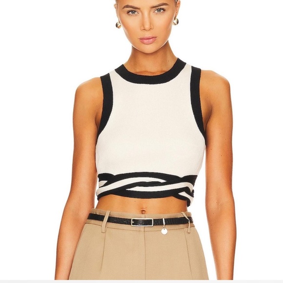 Sovere Drift Knit Tank in Black and White